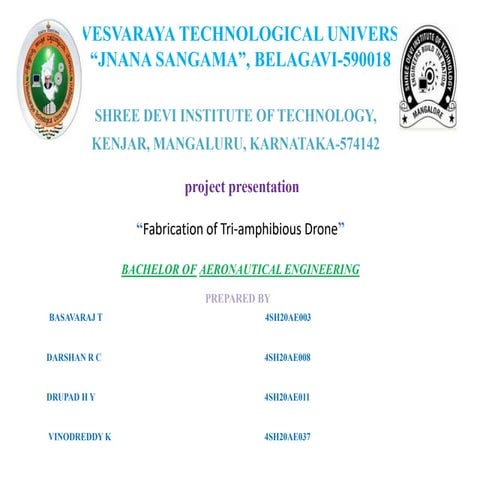 " Fabrication of tri - amphibious drone "