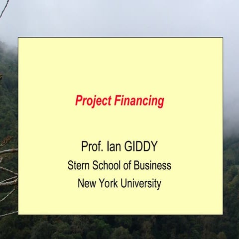 project finance and development in construction management