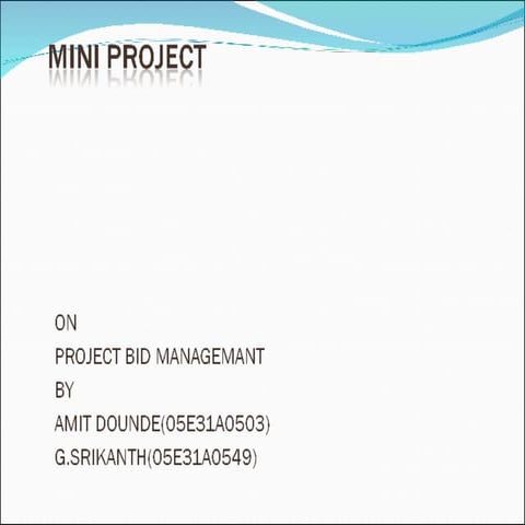 Project Bid
