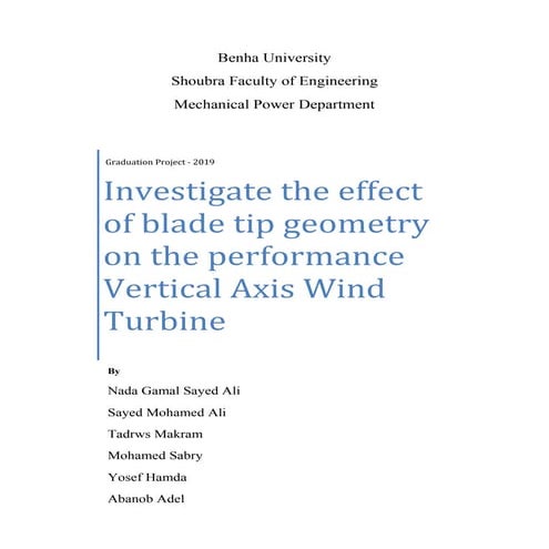 Aerodynamics of Horizontal Axis Wind Turbine | PDF