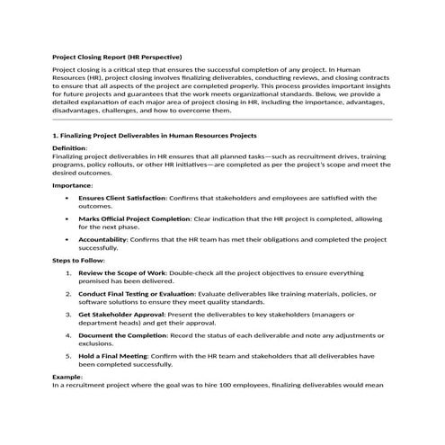 Project Closing Report _ Project Management Topic