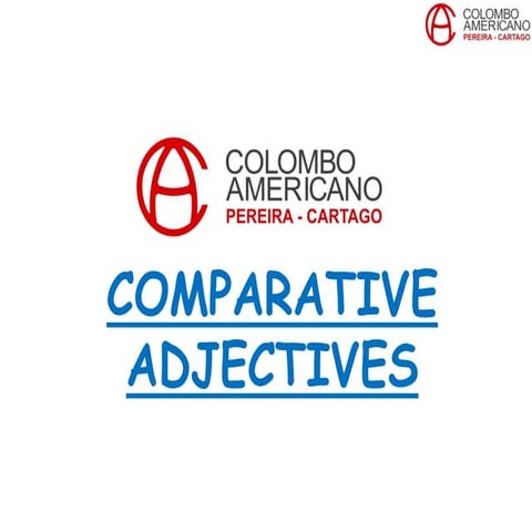 C6 U8 Project   comparative adjectives -