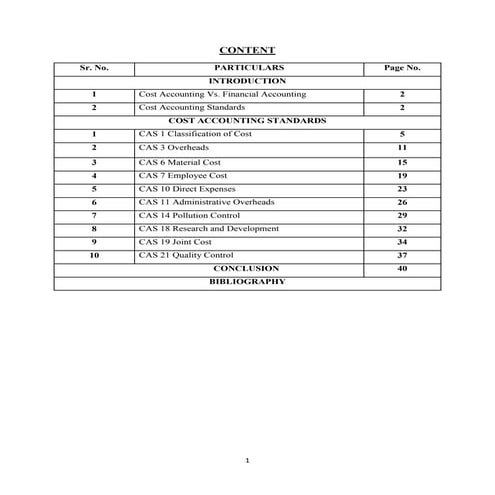 Project on Cost Accounting Standards.