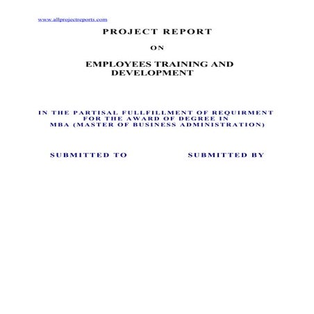 Project employee-training-development--n