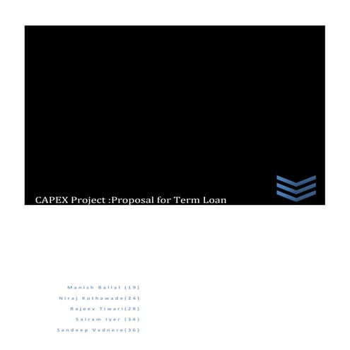 Project - loan proposal - CAPEX - 2009 | PDF
