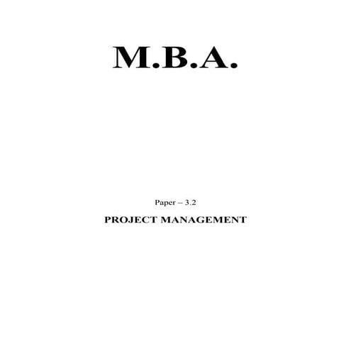 Project management book for mba
