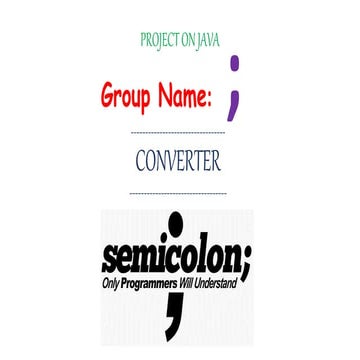 Unit Converter Java project | PPTX