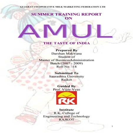 Project report-on-amul