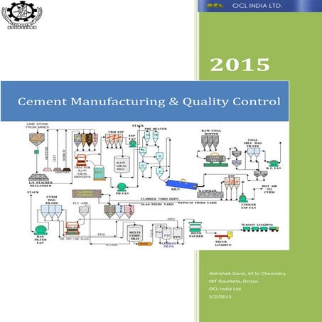 Manufacturing and Quality Control of Cement.