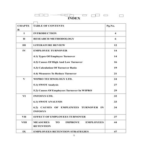 Project report-on-employees-turnover-in-it-sector-wipro-and-infosys1