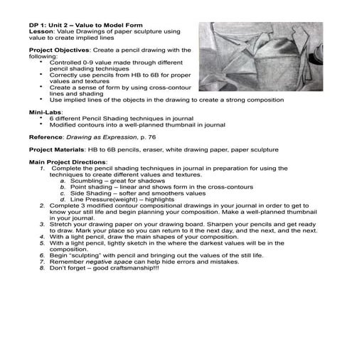 Project value still life