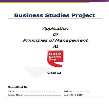 Project work-principles-of-management | PDF