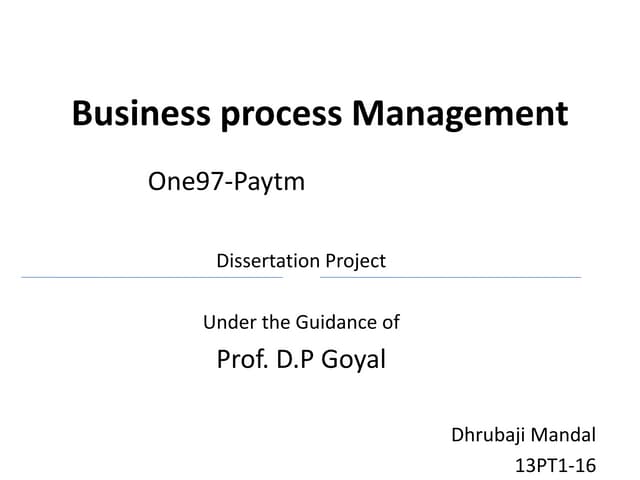 Business Process Management  in IT company 