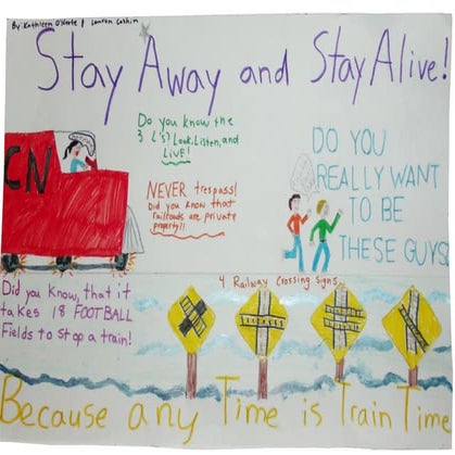 Operation Lifesaver Canada Off The Rails Contest winning print content 2012