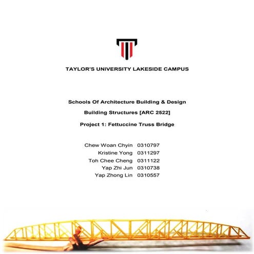Project 1 fettucine truss bridge