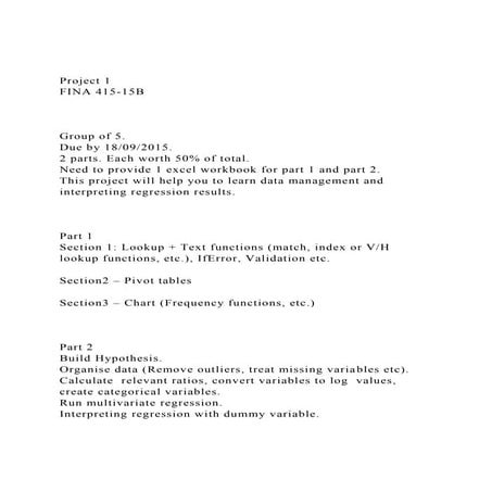 Project 1FINA 415-15BGroup of 5.Due by 18092015..docx