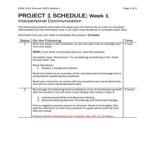 Project1 schedule steps_engl313_summer2021