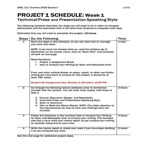 Project1 schedule steps_engl317_summer2020_session_i_revised