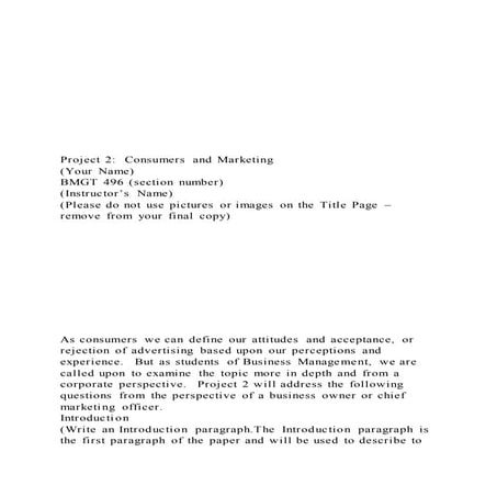 Project 2  consumers and marketing(your name)