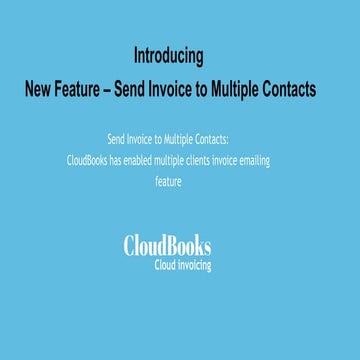 New Feature- Send Invoice to Multiple Contacts