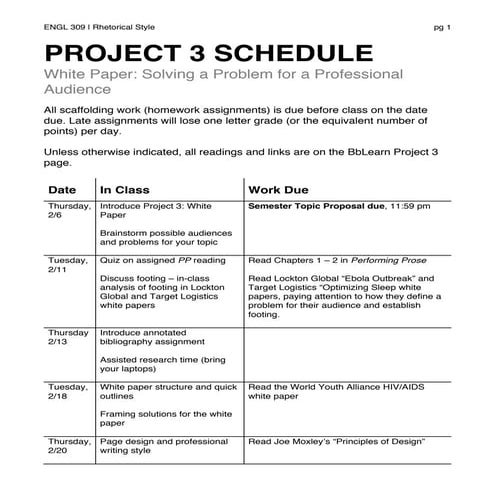 ENGL 309 Project 3 Assignment Sheet: White Paper | DOCX