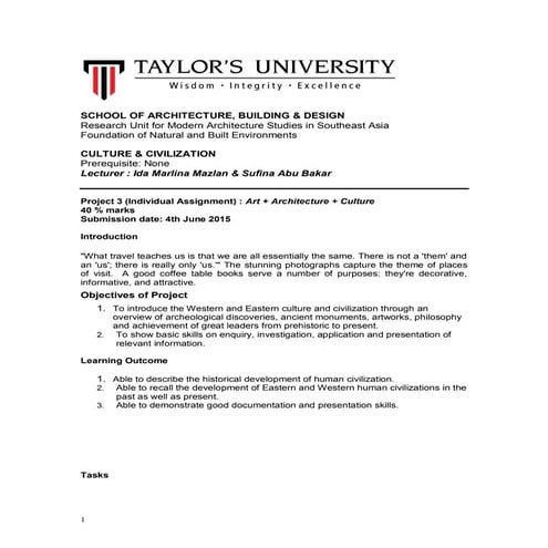 Culture and Civilization