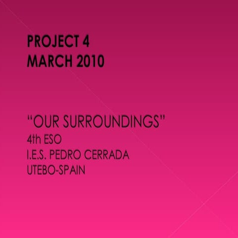 Project 4 our_surroundings