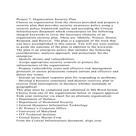 Project 7 Organization Security PlanChoose an organization from.docx