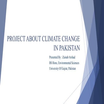 Project about climate change in Pakistan 