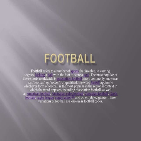 Project about football