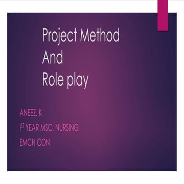 Project and role play