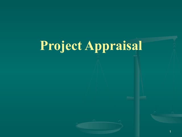 Project appraisal