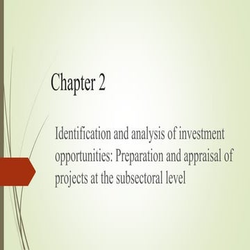 Project Appraisal chapter 2