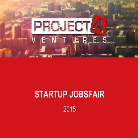 Project A  hiring at TechStartupJobs Fair Berlin Spring 2015