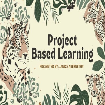 Project Based Learning - A Guide for Teachers