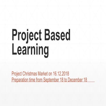 Project based learning 1