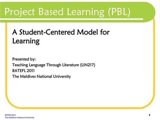 Project based learning | PPTX