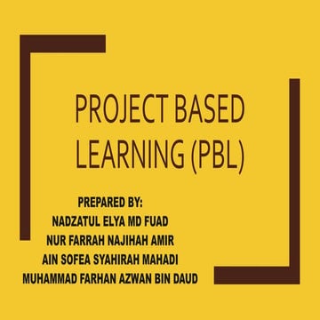 Project based learning (PBL)