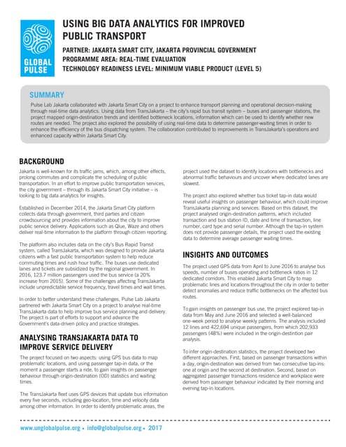 Using Big data Analytics for Improved Public Transport 