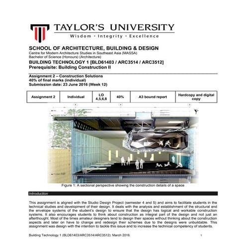 BUILDING TECHNOLOGY PROJECT 2 BRIEF