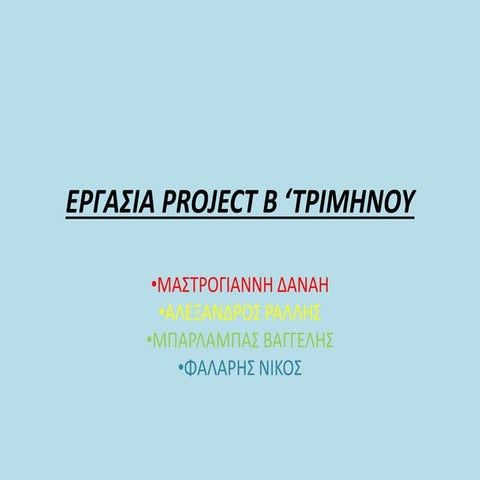 εργασια Project b 'tριμηνου