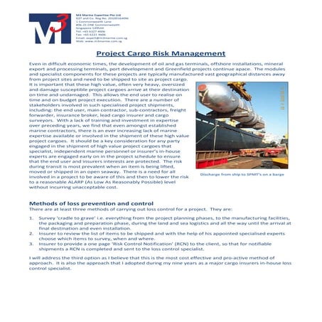 Project Cargo Risk Management