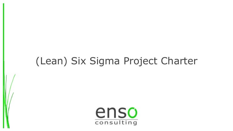 six sigma project charter