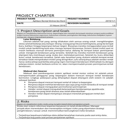 Project charter