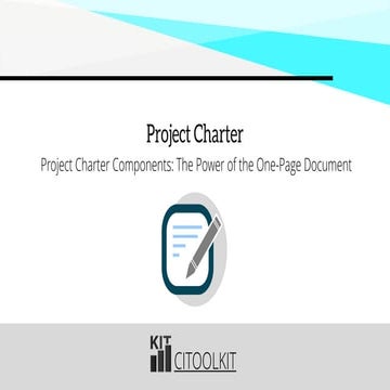 Project Charter Components: The Power of the One-Page Document