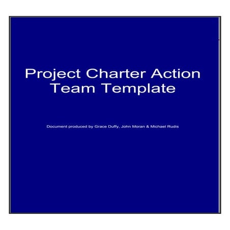 Project Charter Action Template