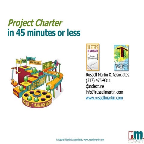Project Charter in 45 mins or less for IACET  #pm #training