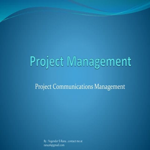 Project communications management