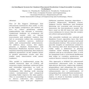 An Intelligent System for Student Placement Prediction Using Ensemble ...