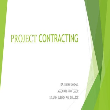 PROJECT CONTRACTING